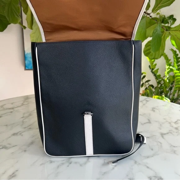 NWT Coach Blaine Backpack CP055 GUNMETAL BLACK CHALK WHITE Leather